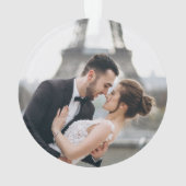 Marine en Goud Gepersonaliseerde Kerstmis Ornament (achterkant)