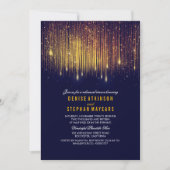 Marine en Goud Repetitie Diner String Lights Kaart (Voorkant)