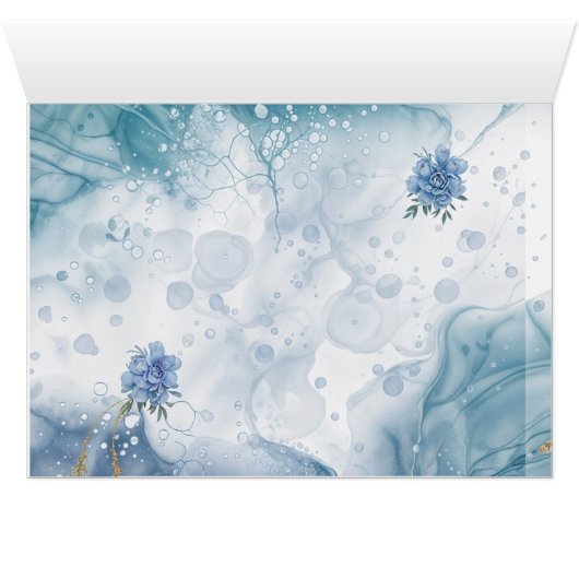 Marine en Goud Trouwtafelnummer (Binenzijde Horizontaal (Onderkant))