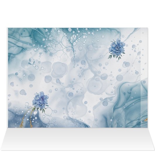 Marine en Goud Trouwtafelnummer (Binnen Horizontaal (Boven))