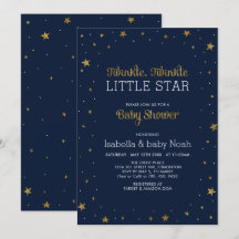 Marine en goud | Twinkle Little Star Baby shower