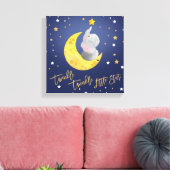 Marine en goud twinkle twinkle kleine ster kwekeri canvas afdruk (Insitu (Woonkamer))