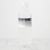 Marine en Gouden Bruiloft Water Fles Label Waterfles Etiket (Achterkant)