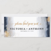 Marine en Gouden Huwelijksceremonie Hoofd Tafeltek (Voorkant)