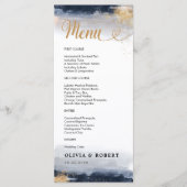 Marine en Gouden Huwelijksceremonie Menu (Voorkant)