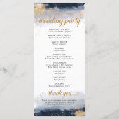 Marine en Gouden Huwelijksceremonie Programma Programmakaart (Achterkant)