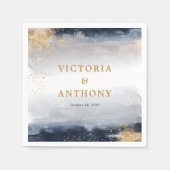 Marine en Gouden Huwelijksceremonie Servet (Voorkant)