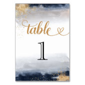 Marine en Gouden Huwelijksceremonie Tafelnummer (Achterkant)