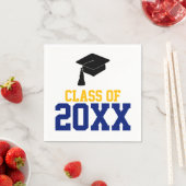 Marine en Gouden Klasse van 2024 Graduation Party Servet (Insitu)