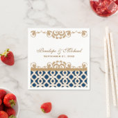 Marine en Gouden Marokkaanse Bruiloft Servet (Insitu)