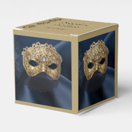 Marine en Gouden Masquerade Bruiloft Favor Box Bedankdoosjes