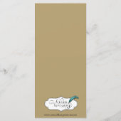 Marine en Gouden Masquerade Bruiloft Menu (Achterkant)