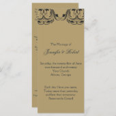 Marine en Gouden Masquerade Trouwprogramma Programmakaart (Voorkant / Achterkant)