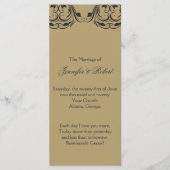 Marine en Gouden Masquerade Trouwprogramma Programmakaart (Voorkant)