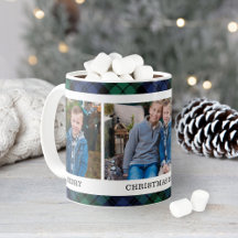 Marine en groene ruit Custom kerstfoto