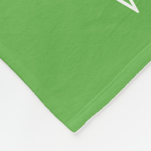 Marine en Groene Strepen Monogram | Bewerkbare kle Fleece Deken (Hoek)