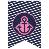 Marine en Heldere Roze Nautische Bunting Flags Vlaggetjes (Derde vlag)