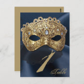 Marine en het Gouden Aantal van de Lijst van het Briefkaart (Voorkant / Achterkant)