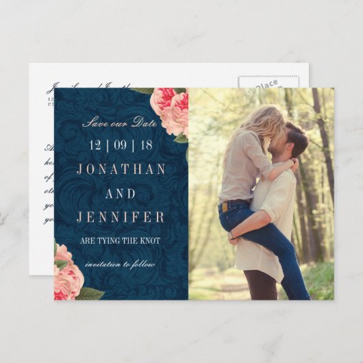 marine en koraal sparen het Briefkaart van de Dat (Voorkant / Achterkant)