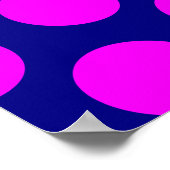 Marine en Magenta Stip Monogram Poster (Hoek)