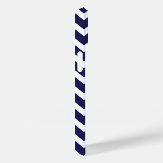 Marine en Mint Chevron Custom Monogram Case-Mate iPhone Case (Achterkant / Rechts)