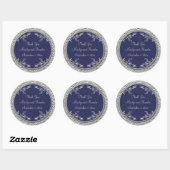 Marine en Pewter 3"Diameter Ronde Sticker (Vel)
