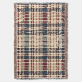 Marine en Red Cosy Plaid Pattern Deken (Voorkant Verticaal)