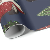  marine en rode autoboom op de top cadeaupapier (Rol Hoek)