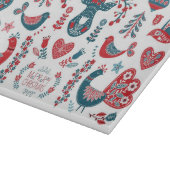 Marine en Rode Kerst Scandinavische volkskunst Snijplank (Hoek)