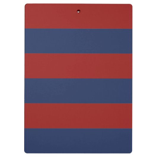 Marine en Rode Rugby Stripes Klembord (Achterkant)