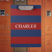 Marine en Rode Rugby Stripes Klembord