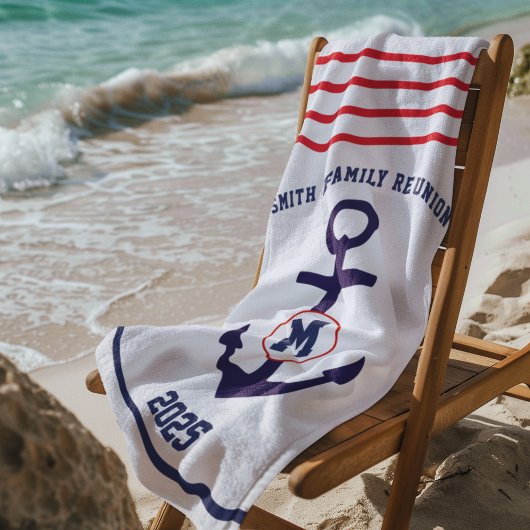 Marine en Rode Scheepvaart Familie Reünie Strandlaken