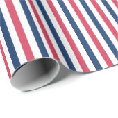 Marine en Rode Strepen, Amerikaans, Patriottisch Cadeaupapier (Rol Hoek)