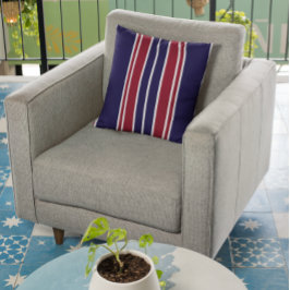 Marine en rode strepen kussen