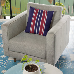 Marine en rode strepen kussen