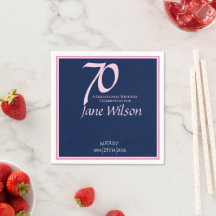Marine en Roze 70ste Verjaardagsfeest Collectie
