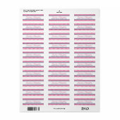 Marine en Roze Nautische Bruiloft Retouradres Etiket (Full Sheet)