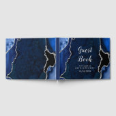 Marine en Silver Agaat Marmer Verjaardag Gastenboek (Volledig)