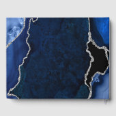 Marine en Silver Agaat Marmer Verjaardag Gastenboek (Achterkant)