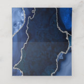 Marine en Silver Agaat Marmer Verjaardag Plaatskaartje (Binnenkant ongevouwen)