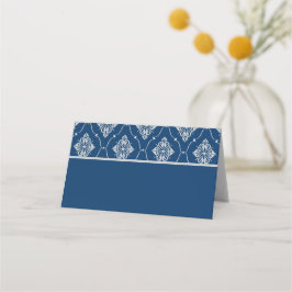  marine en Silver Art Deco Wedding Plaatskaartje