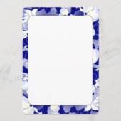 Marine en White Floral Border Fan Program Papier Programmakaart (Voorkant)