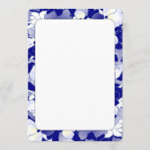 Marine en White Floral Border Fan Program Papier Programmakaart (Achterkant)