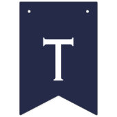 Marine en wit binden de knoop nautische Bunting Vlaggetjes (Tweede vlag)