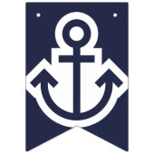 Marine en wit binden de knoop nautische Bunting Vlaggetjes (Eerste vlag)