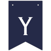 Marine en wit binden de knoop nautische Bunting Vlaggetjes (Derde vlag)