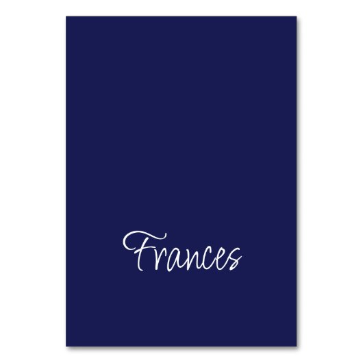 Marine en Wit Individuele Voornaam Plaatskaarten Kaart (Voorkant)