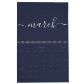 Marine en wit minimalistisch 2025 kalender (Mar 2027)