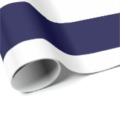 Marine en wit reusachtig streeppatroon V Cadeaupapier (Rol Hoek)