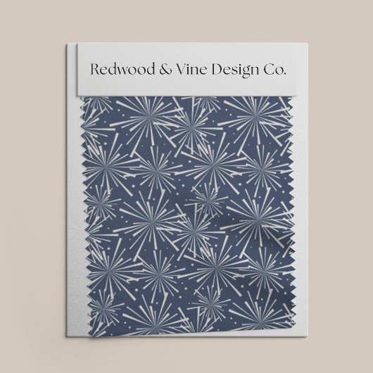 Marine en wit vuurwerk patroon stof